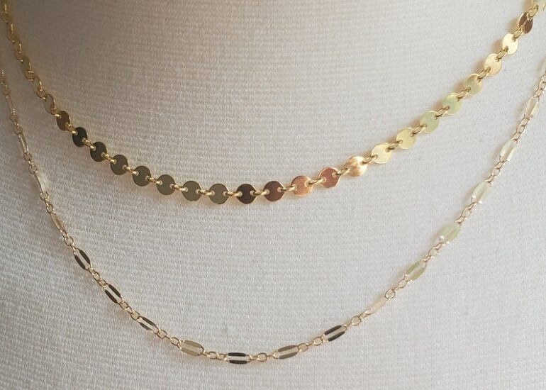 14K Gold fill Sequin Chains